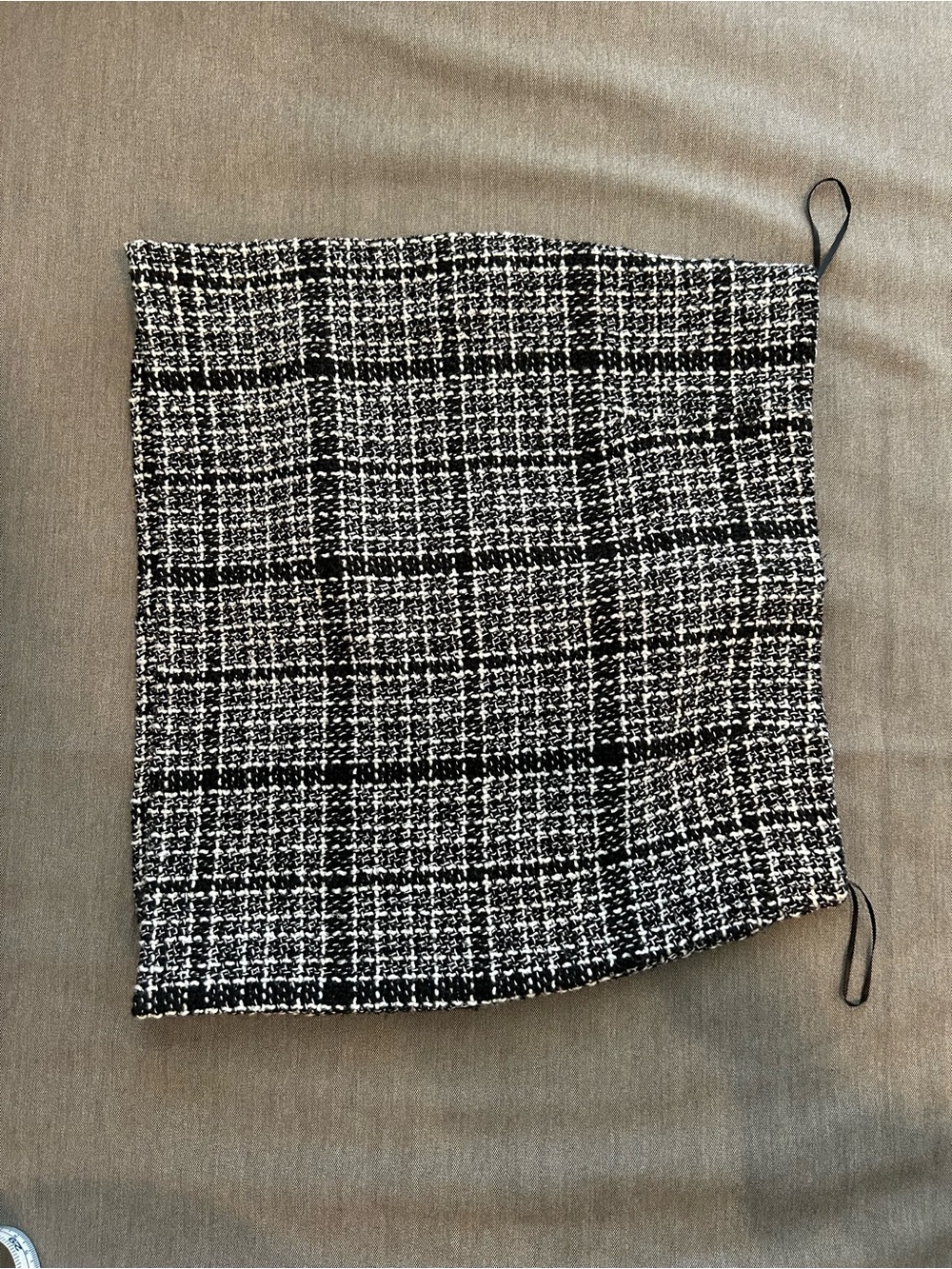 Windsor Black and White Tweed Mini Skirt